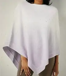 Barefoot Dreams CozyChic Ultra Lite Ombre Ocean Breeze Poncho Soft Violet OS NWT