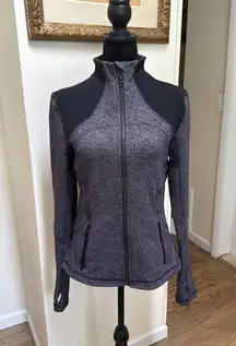Lululemon Athletica Navy/Gray Herringbone Define Zip Up Size 10