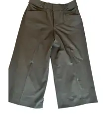 Nine West cropped wide leg capri pant size 2 chocolate brown pockets VTG Y2K