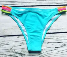 MM BOUTIQUE STYLISH Rainbow Bikini Bottom Light Blue Size S