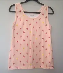 Lands’ End Flamingo Print Tank Top