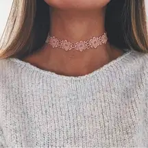 Barbie necklace New Flowerbomb choker Blush Choker