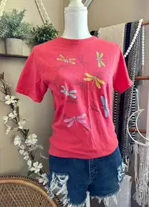 Bohemian Colorful Dragonfly Graphic T Shirt
