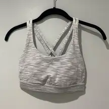 Lululemon Energy Bra Size 4 Gray Medium Support