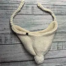 The North Face White Knit Hat Beanie With Pom