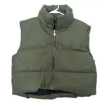 Pretty Little Thing Green Faux Leather Vest Size XL Tall NWT