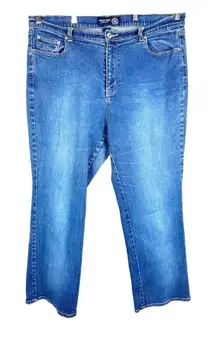 Venezia Plus Size‎ 20 Jeans Blue Denim Wide Straight Cotton Stretch Solid 683