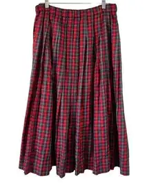 Vintage Marisa Christina Classics Red Plaid Tartan Maxi Skirt