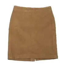 j crew mercantile Tan Wool Pencil Skirt Womens 2 Norm Preppy Capsule Academia