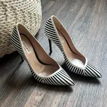 Giorgio Armani Stripped Pointed Heels