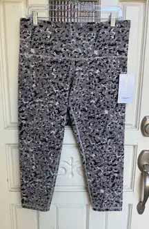 Athleta Elation Textured 7/8 Tight Meadow Decadent Chocolate‎ Leggings Size 1X