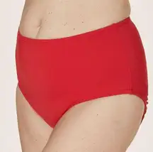 ANDIE  The High Waist Bikini Bottom Swimsuit Cherry Red Medium NWT