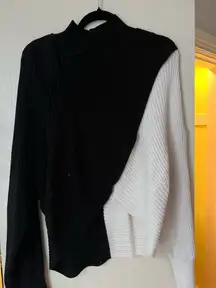 Express Black White Sweater