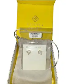 New Kendra Scott White Druzy Stud Earrings