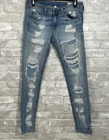 Rag & Bone The Dre distressed & patched jean in Brigade