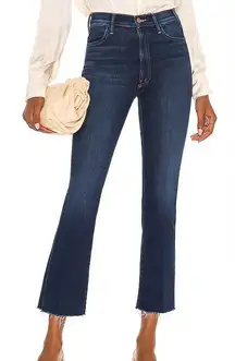 Mother the hustler ankle fray home movies jeans dark wash