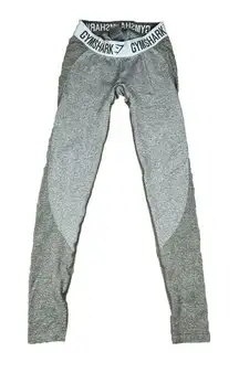 GYMSHARK Olive‎ Green Logo Waist Flex Low Rise Seamless Leggings SMALL S band