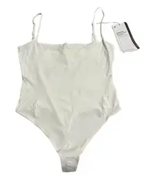 Lululemon Wundermost Square-Neck Spaghetti Strap Body Suit Medium White NWT