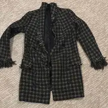 Sonia Rykiel Black  Tweed Coat
