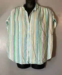 Time and Tru Multicolor Striped High Low Top