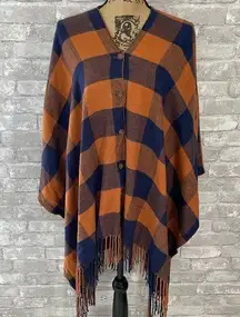 Matilda Jane Plaid Button Down Poncho