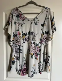 White Floral Shirt