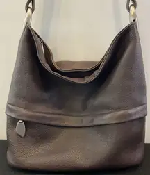 St Johns Bay Leather Purse Brown Soft Shoulder Bucket Tote