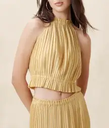 Banana Republic Pleated Halter Crop Top