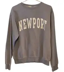 Brandy Melville John Gault Gray Newport Graphic Cotton crewneck Sweatshirt