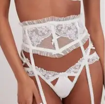 For Love & Lemons NEW  Love Story Garter Belt in Ivory and White Bridal