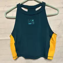 Women’s Nike Pro Dri Fit Tight fit Crop Green and Yelllow Size M tanktop