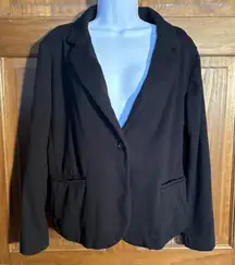 A‎ New Day Women's Plus Button Up Blazer Jacket Relaxed Fit, Black,