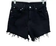 Carmar Denim Carmar black frayed distressed denim shorts  Size 25