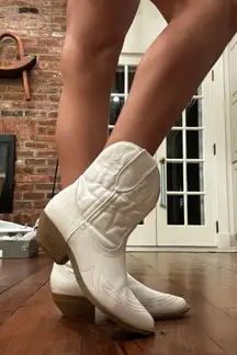 mini white cowboy boots