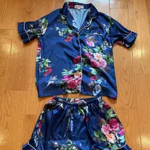 Blush Bride Co Navy Satiny PJS