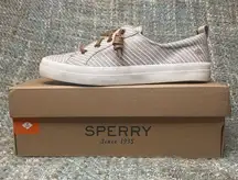 Sperry  Top-Sider Crest Vibe Chambray Stripe Sneaker in Linen/White