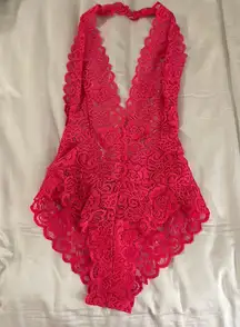 NWT Lace Halter Bodysuit