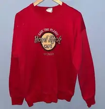90's Embroidered Hark Rock Cafe Chicago sweatshirt