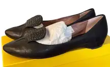 Anthropologie Biviel NWB black pointed toe flats 6.5