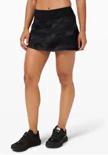 Lululemon Pace Rival Mid Rise Skirt Heritage 365 Camo Deep Coal Multi/Black Sz 8