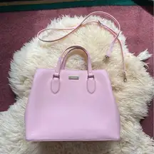 Like New Kate Spade Laurel Way Evangelie Rose Jade Saffiano leather satchel