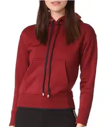 Helmut Lang Shrunken Tech Hoodie‎ Sweatshirt Deep Red Size S