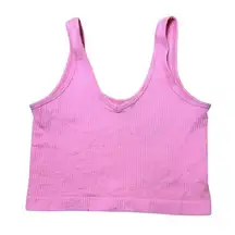 URBAN OUTFITTERS Out From Under Ribbed Crop V Neck Tank Top Size Medium Bralette