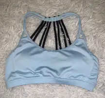 Light Blue Racerback Sports Bra