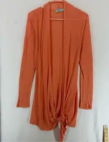 Chris & Carol Long Sleeve Cardigan S Orange