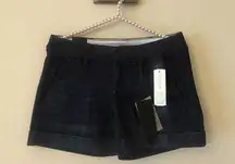 NWT Dear John Womens Size 25 Finnegan Roll Cuff Shorts Dark Wash Blue Denim