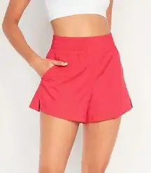 Old Navy High-Waisted StretchTech Shorts Fucsia Plus Size Pull on Athletic NWT