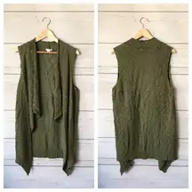 Green Sleeveless Cardigan