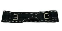 B-Low The Belt Black Leather Silver Tone Hardware Waist Belt