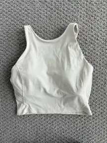 natural ivory high neck align tank